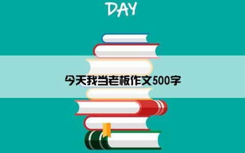 今天我当老板作文500字