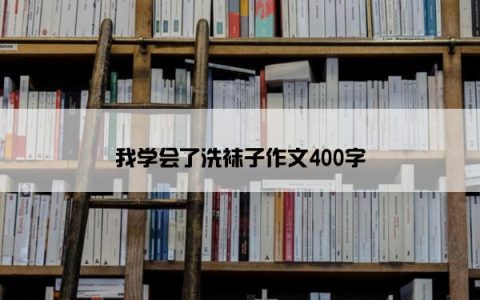 我学会了洗袜子作文400字