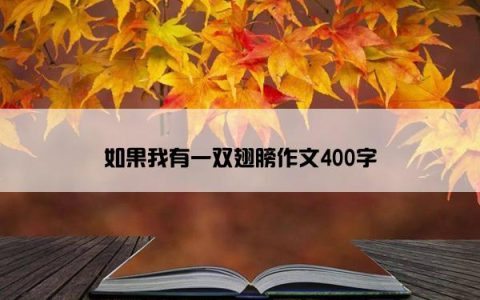 如果我有一双翅膀作文400字