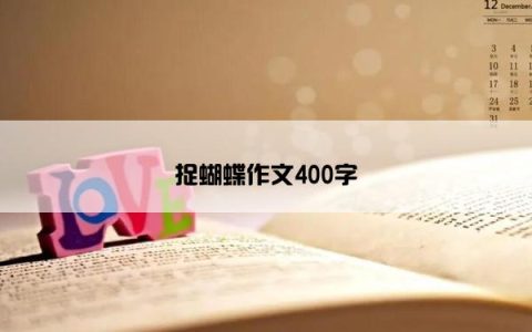捉蝴蝶作文400字