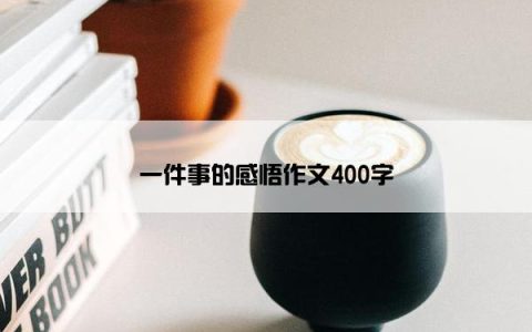 一件事的感悟作文400字