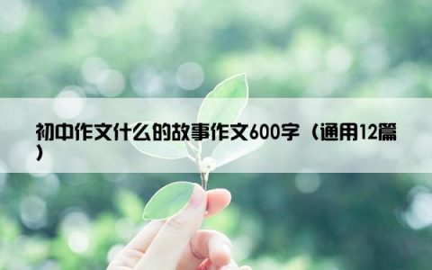 初中作文什么的故事作文600字（通用12篇）