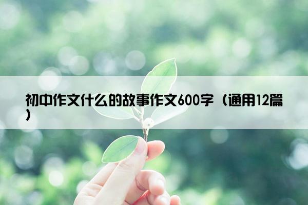 初中作文什么的故事作文600字（通用12篇）