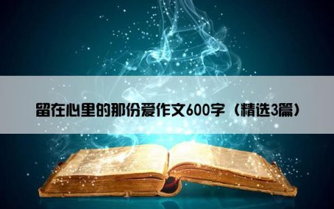 留在心里的那份爱作文600字（精选3篇）