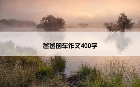 爸爸的车作文400字