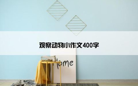 观察动物小作文400字