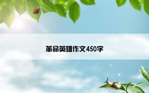 革命英雄作文450字