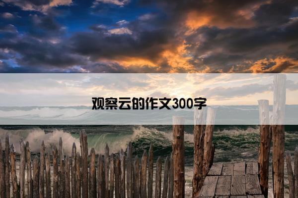 观察云的作文300字