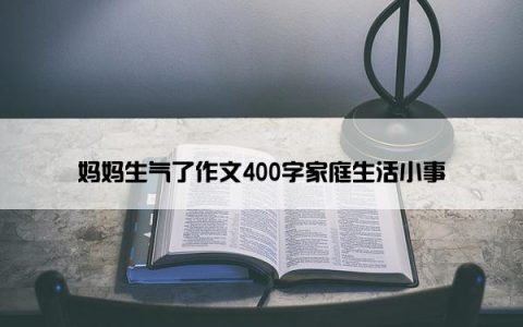 妈妈生气了作文400字家庭生活小事