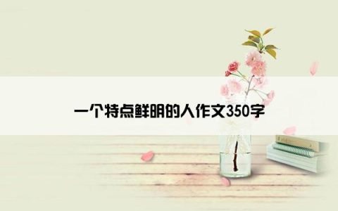 一个特点鲜明的人作文350字