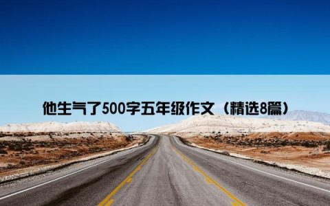 他生气了500字五年级作文（精选8篇）