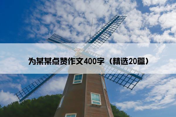 为某某点赞作文400字（精选20篇）