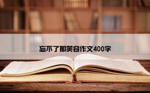 忘不了那笑容作文400字