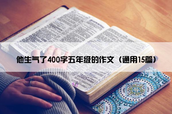 他生气了400字五年级的作文（通用15篇）