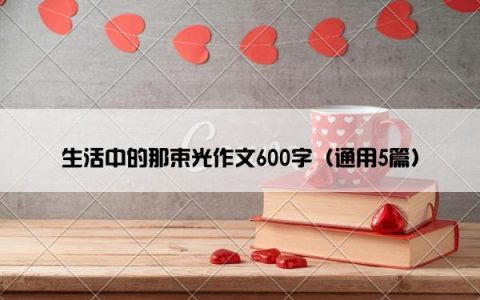 生活中的那束光作文600字（通用5篇）