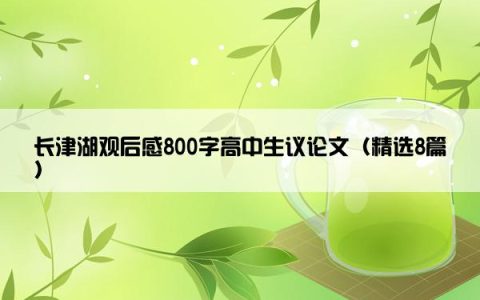 长津湖观后感800字高中生议论文（精选8篇）