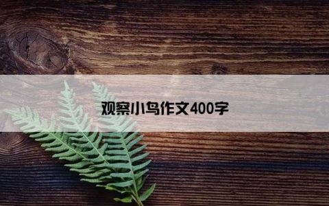 观察小鸟作文400字