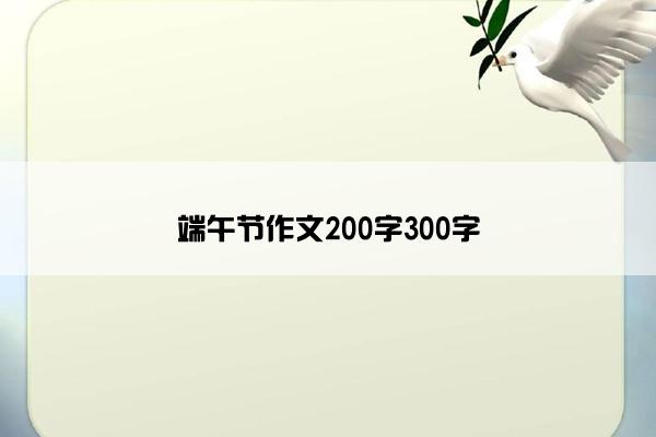 端午节作文200字300字