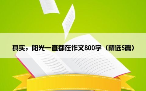 其实，阳光一直都在作文800字（精选5篇）