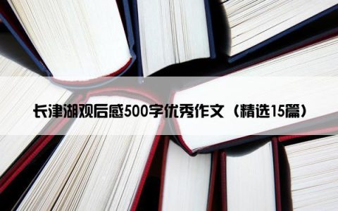长津湖观后感500字优秀作文（精选15篇）