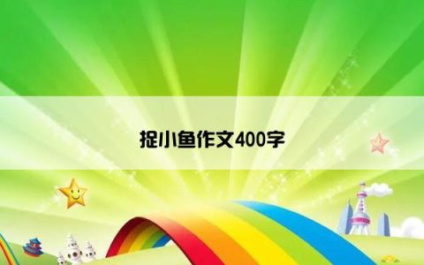 捉小鱼作文400字