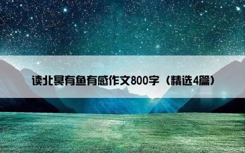 读北冥有鱼有感作文800字（精选4篇）
