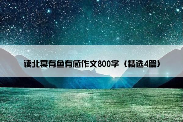 读北冥有鱼有感作文800字（精选4篇）