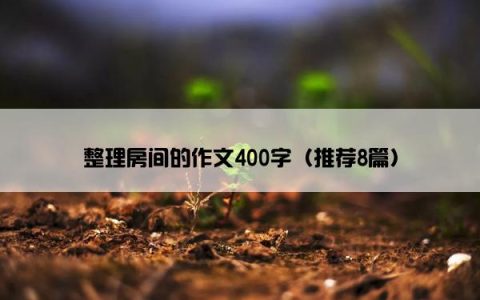 整理房间的作文400字（推荐8篇）