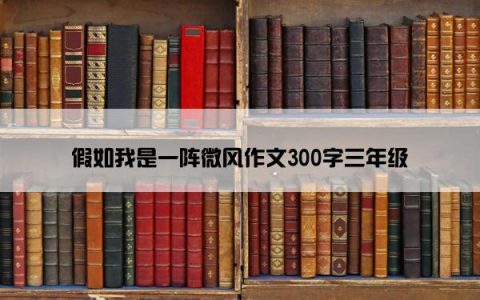 假如我是一阵微风作文300字三年级
