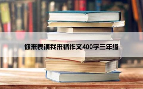 你来表演我来猜作文400字三年级