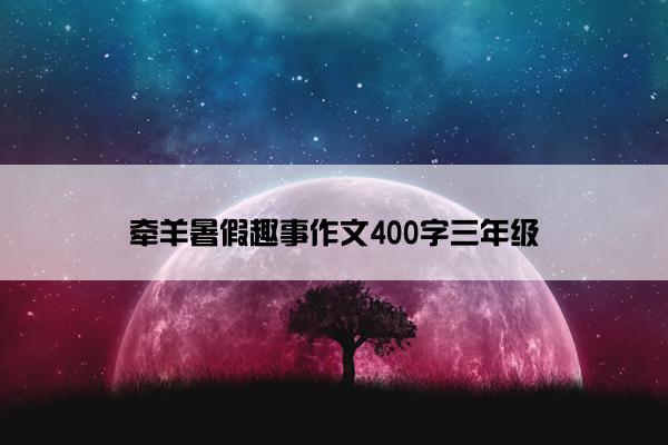 牵羊暑假趣事作文400字三年级