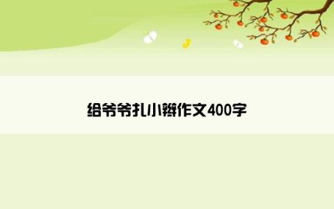 给爷爷扎小辫作文400字