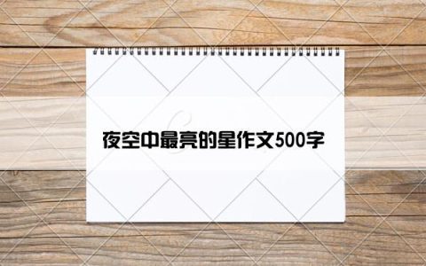 夜空中最亮的星作文500字