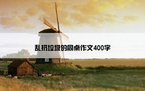 乱扔垃圾的同桌作文400字