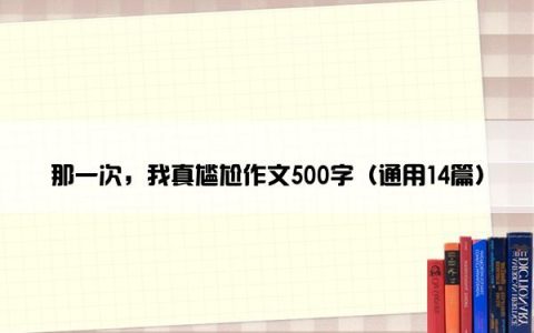 那一次，我真尴尬作文500字（通用14篇）