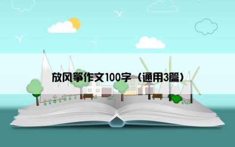 放风筝作文100字（通用3篇）