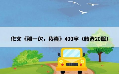 作文《那一次，我真》400字（精选20篇）