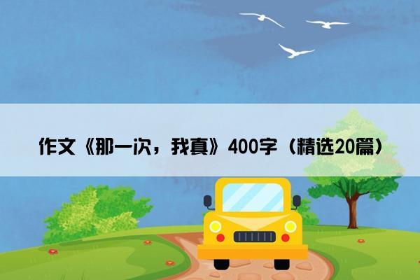 作文《那一次，我真》400字（精选20篇）