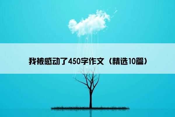 我被感动了450字作文（精选10篇）