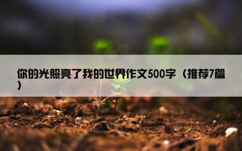 你的光照亮了我的世界作文500字（推荐7篇）