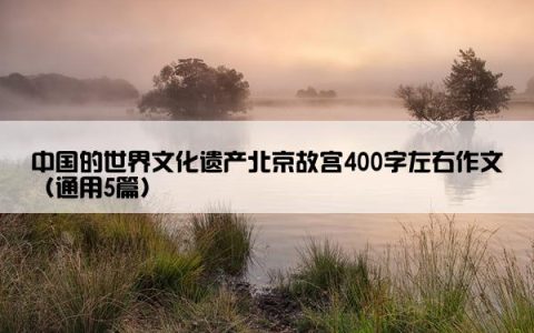 中国的世界文化遗产北京故宫400字左右作文（通用5篇）