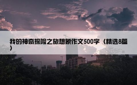 我的神奇探险之旅想象作文500字（精选8篇）