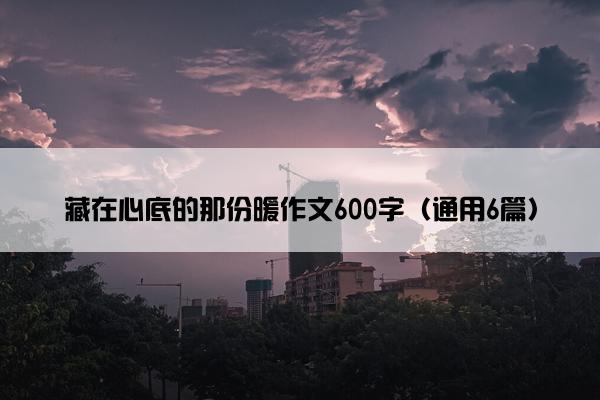 藏在心底的那份暖作文600字（通用6篇）