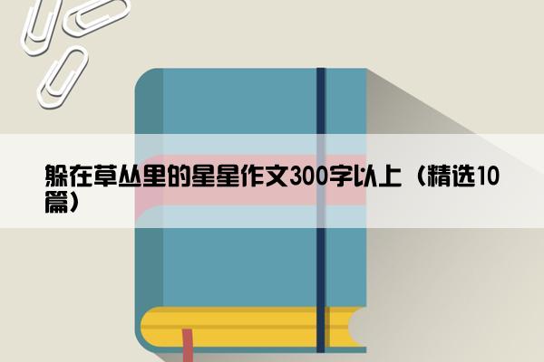 躲在草丛里的星星作文300字以上（精选10篇）