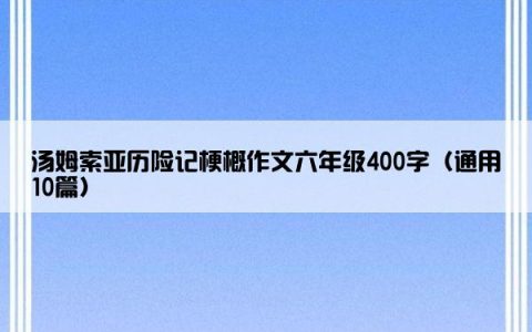 汤姆索亚历险记梗概作文六年级400字（通用10篇）