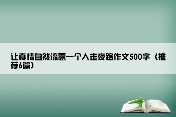 让真情自然流露一个人走夜路作文500字（推荐6篇）