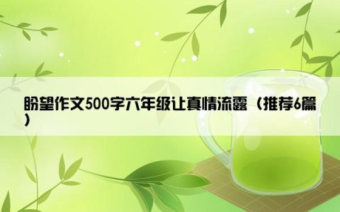 盼望作文500字六年级让真情流露（推荐6篇）