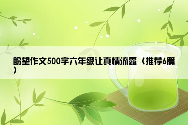 盼望作文500字六年级让真情流露（推荐6篇）