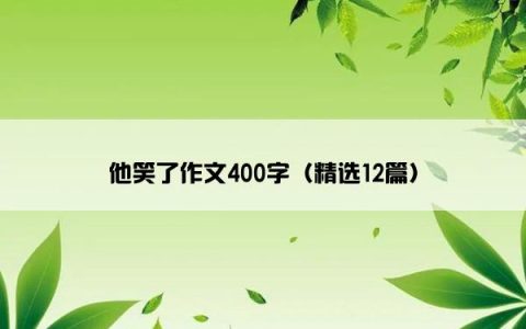 他笑了作文400字（精选12篇）