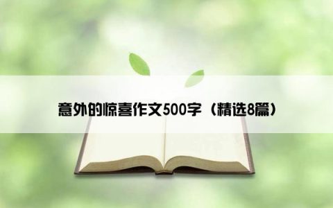 意外的惊喜作文500字（精选8篇）